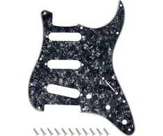Banworks 4 sluoksnių strat sss pickguard 11 skylių elektrinės gitaros pickguard skirtas usa/meksikos modernaus stiliaus standartinėms stratocaster st jt/hb-01 juodas pearl