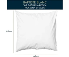 Baptiste Blanc vienspalvis pagalvėlės užvalkalas 65x65cm 100% medvilnė (65x65cm, pilkas, 1)