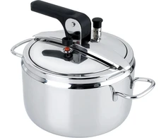 Barazzoni Basic greitpuodis, skersmuo 22 cm, talpa 7 l, nerūdijantis plienas, pagamintas Italijoje