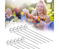 Barbecue iešmelių rinkinys, 10 vnt. – mėgaukitės bbq visiems mėsos mėgėjams ir vegetarams – pagaminta Vokietijoje, nerūdijančio plieno barbecue iešmeliai, 210 mm
