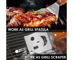 Barbecue mentelė griliui, 7-in-1 grilio įrankis, daugiafunkcinis grilio įrankis, dovanos tėčiui, dovanos vyrams