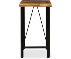 Baro stalas, perdirbtos medienos masyvas, 60x60x107cm