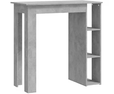 Baro stalas su lentyna, betono, 102x50x103,5cm, mediena