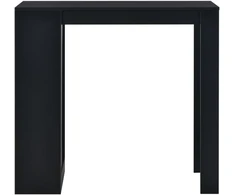 Baro stalas su lentyna, juodas, 110x50x103cm