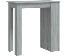 Baro stalas su lentyna, pilkas ąžuolo, 102x50x103,5cm, mediena