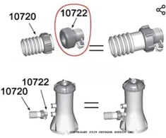 Baseino adapteris type b, 3 dalių žarnos adapterio filtro siurblio jungtis, skirta intex baseinui, vamzdžio jungties adapteris su sriegiu 1,25 colio ir 1,5 colio žarnai