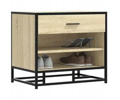 Batų suoliukas Sonoma Oak 60x40x53,5cm klijuota mediena ir metalas