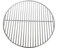 Bbqnovation nerūdijančio plieno kepimo grotelės, apvalios, 45 cm, skirtos 47 cm skersmens kepsninėms - suderinamos su Weber Original Virdulys 47 cm, Weber Compact Virdulys 47 cm, Weber Performer 47 cm, Bar B Virdulys 47 cm