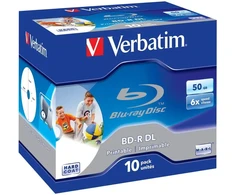 Bd-r Dl Verbatim 6x 50gb (jewel Case 10) Blu-ray Printable
