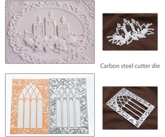 Be In Your Mind 2 vnt. pjovimo štampai žvakių forma metalo pjovimo štampai ir durų lango rėmo nėrinių įspaudimo įrankis "pasidaryk pats" albumo trafaretas, skirtas scrapbooking kortelių gamybai