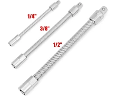 Be-tool 1/2" 350 mm lankstus prailgintuvas grąžto antgalių laikikliui, spyruoklinis lizdo prailgintuvas atsuktuvui ir terkšliniam raktui (2 vnt.)