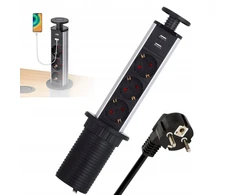 Bedee maitinimo lizdas stalui su 3 lizdais + 2 usb jungtimis, praktiškas