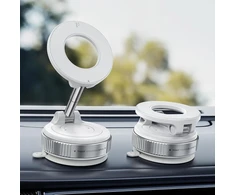 Beeasy magnetinis telefono laikiklis automobiliui su vakuuminiu siurbtuku, skirtas magsafe, 720° sulankstomas [20 x N56 magnetai], skirtas automobiliui/veidrodžiui/virtuvei/sportui, skirtas iphone 16 15 14 13 12 (baltas)