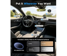 Beeasy magnetinis telefono laikiklis automobiliui su vakuuminiu siurbtuku, skirtas magsafe, 720° sulankstomas [20 x N56 magnetai], skirtas automobiliui/veidrodžiui/virtuvei/sportui, skirtas iphone 16 15 14 13 12 (baltas)