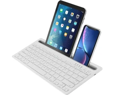 Belaidė bluetooth klaviatūra, belaidė įkraunama tyli Qwerty klaviatūra su 2 kanalais, skirta Ipad, Mac, Pc, nešiojamam kompiuteriui, planšetiniam kompiuteriui, Surface, telefonui, kompiuteriui, Smart Tv, Windows/android/ios