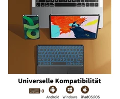 Belaidė klaviatūra su lietimės plokštele ir 7 spalvų apšvietimu
