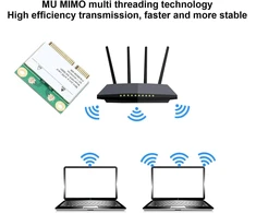 Belaidė kortelė Mpe Ax1800h Rtl8852be 1800mbps Dual Band Wireless Fidelity 6 Bluetooth 5.2 Pcie tinklo adapteris, skirtas Android, skirtas Linux