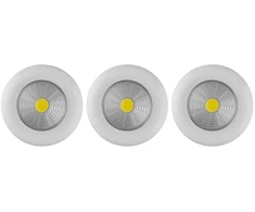 Belaidės Led lemputės su jutikliniu valdymu, skirtos montuoti į spintą 3xled + Baterijos