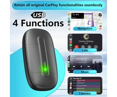 Automagnetola Belaidis "android Auto" ir "carplay" adapteris, konvertuoja laidinį "android Auto" į belaidį, itin greitas ir stabilus, belaidis "plug &amp; Play Carplay" valdymas automobiliams nuo 2017 m. ir "iphone Ios 10+"
