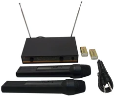 Belaidis dvigubas mikrofonų rinkinys Lb-06 Vhf