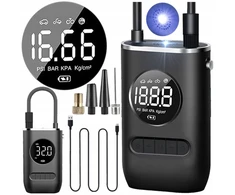 Belaidis elektrinis kompresorius automobiliui ir dviračiui, 4000mah Lcd