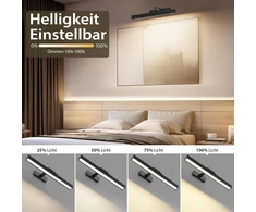 Belaidis Led paveikslo šviestuvas su pulteliu, įkraunamas