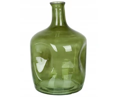 Beliani dekoratyvinė stiklinė vaza gėlėms, 30 cm, žalia
