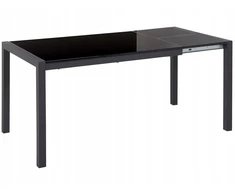 Beliani Ištraukiamas stalas 120/160x80 cm, juodas