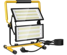 Bellanny led statybinis prožektorius 200 w 20000 lm darbo lemputė su kištuku, 6500 k statybvietės lempa - ip66 atsparus vandeniui statybinis prožektorius su 3 m kabeliu dirbtuvėms ar statybvietei