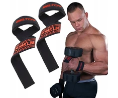Beltor treniruočių dirželiai traukos pratimams Gorilla Grip, juodi