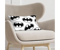 Belum Batman pagalvėlės užvalkalas Half Panama 100% organinės medvilnės pagalvėlės užvalkalas su paslėptu užtrauktuku, dydis: 30 x 50 cm