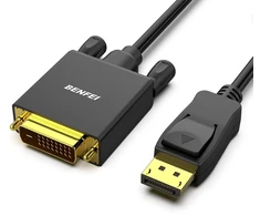 Benfei Displayport į Dvi kabelis, 4.5m, paauksuotas, 1080p