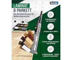 Benler® naujas! Medinis remonto rinkinys su 2 viename vaško lydytuvu laminatui, parketui ir vinilo remontui, taip pat tinkamas pvc ir plastikui, 19 dalių laminato remonto rinkinys (medienos remonto rinkinys).