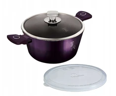 Berlinger Haus Titano puodas 20cm, 2.2l, su dangčiu, visoms viryklėms, violetinis