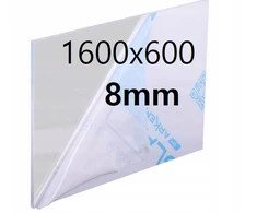Bespalvis stiklas / plexi / pleksa / plexa pagal matmenis 1600x600x8mm akrilo plokštė