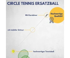 Best Sporting Twistball pakaitinis kamuoliukas su virvele I teniso kamuoliukas su virvele ir karabinu I Circletennis pakaitinis kamuoliukas