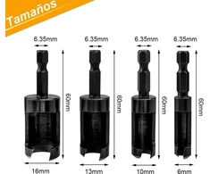 Bestgle 8 dalių šešiakampio koto medienos grąžtai medienos grąžtams 5/8 colio 1/2 colio 3/8 colio 1/4 colio su titano danga medienos apdirbimo nuožulniems grąžtams