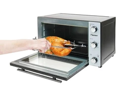 Bestron Aov31 2-in-1 mini orkaitė su iešmu, 31 litras, 1500w, nerūdijančio plieno, juoda