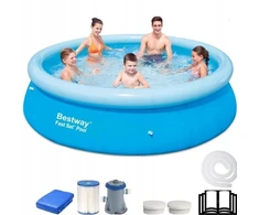 Bestway 57400 pripučiamas baseinas 305x76 su uždangalu