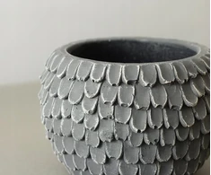 Betoninė vazono dangtis Amelia, pilka, Ø 17 cm