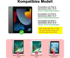 Bettdow klaviatūros dėklas, skirtas ipad 9th gen 2021/8-os kartos 2020/7th gen 2019, vokiškas qwertz išdėstymas, magnetinė nuimama apšviesta klaviatūra, dėklas su rašiklio laikikliu, skirtas ipad 10.2 colių 2019-2021, juodas