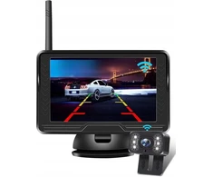 Bevielė atbulinės eigos kamera su 5" monitoriumi - Ip69, 1080p, 170°, naktinis režimas