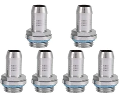 Bewinner Barb jungtys 6 vnt. Pc vandens aušinimo 2 kontaktų jungtis G1 / 4 sriegiu vamzdžiui, nerūdijantis plienas (6 mm)