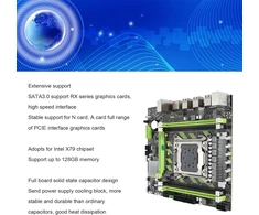 Pagrindinė plokštė Bewinner lga 2011 ddr3 desktop motininė plokštė, x79 micro atx motininė plokštė su 128gb, 6xusb2.0 2xsata2.0 1xsata3.0, pciex16, pcie m.2, lga 2011 x79 kompiuterio motininė plokštė