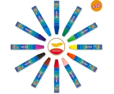 Bic Kids spalvinimo knygelių rinkinys: 18 spalvotų pieštukų, 18 flomasterių, 18 kreidelių, 3 spalvinimo knygelės ir 50 lipdukų