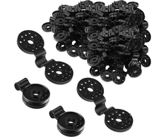 Bigbuy Garden Apsauginio audeklo spaustukai, 50 plastikinių spaustukų pakuotė apsauginiam audeklui, markizės tvirtinimas, juodi