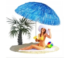 Bigbuy Garden Didelis paplūdimio balkono sodo Havajų laužomas skėtis terasai paplūdimiui 150cm