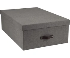 Bigso Box of Sweden Inge 3 vnt. laikymo dėžės su dangčiu, pilkos