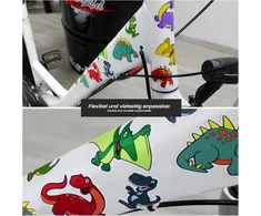 Bike-label lipdukų rinkinys vaikų dviračiui, 32 vnt., dinozaurai, T-rex X400123va