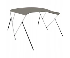 Bimini stogelis 3 lankų, pilkas, 182x184x136cm